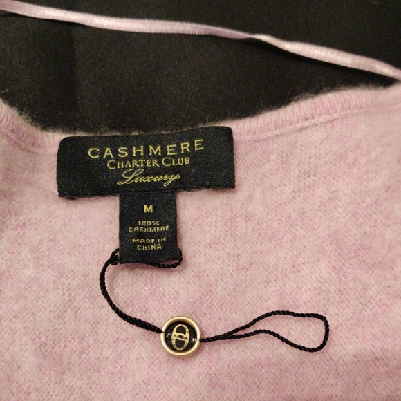 CASHMERE Charter Club. Pink Long Sleeve Sweater - Picture 8 of 12